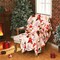 Christmas Highland Cow Throw Blanket 60 x 50 Inches Christmas Highland Cow with Santa Hat Vintage Soft Warm Blanket Western Farm Animal Flannel Blanket for Home Bed Sofa Couch Chair Decoration